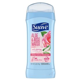 Suave Invisible Solid Antiperspirant Deodorant Aloe & Rose Water;  2.6 oz